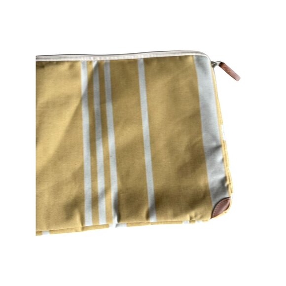 BUSINESS & PLEASURE Yellow Striped Padded Laptop Sleeve Case NEW NWT - Picture 3 of 6